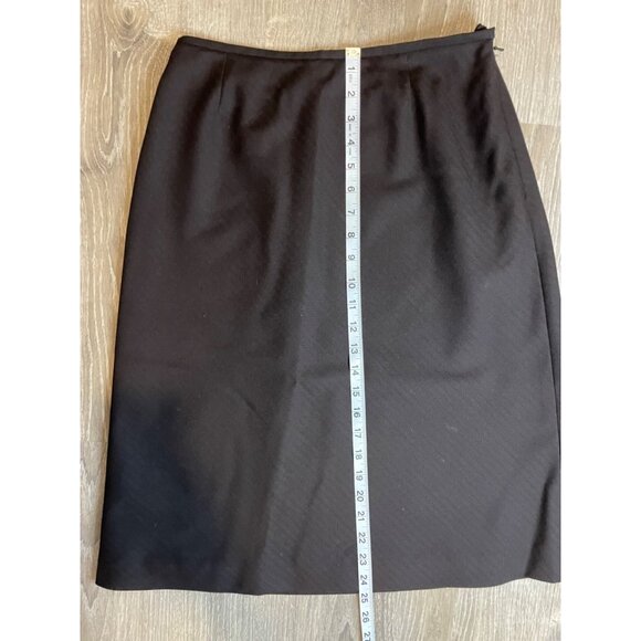 Dana Buchman Brown Wool Straight Lined Pencil Skirt Sz 8 - Picture 7 of 8